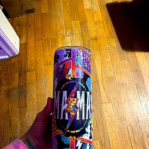 MAMA BRIGHT MULTI DESIGN 20oz.skinny stainless insulated tumbler w/lid,straw - Picture 8 of 11